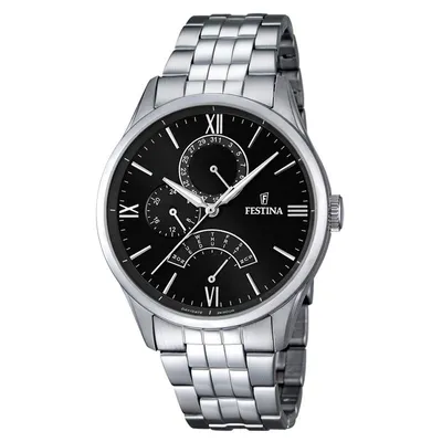 Image de FESTINA Montre homme Retrograde analogique à quartz en acier inoxydable argenté UF16822/4