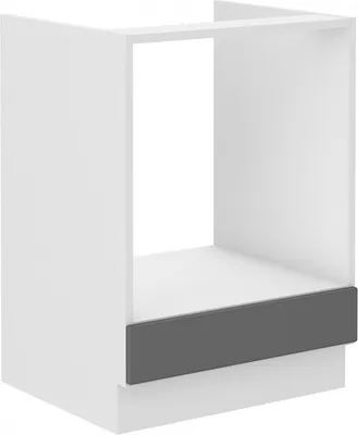 Zdjęcie produktu dla Szafka pod piekarnik SOPHIA – szerokość 60 cm, szara/biała