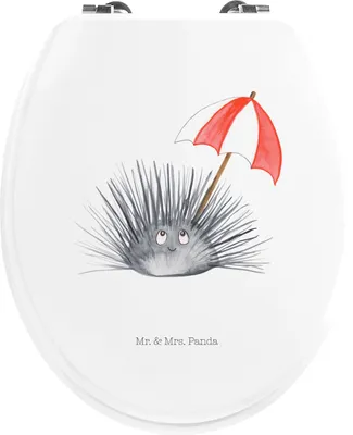 Produktbild von Mr. & Mrs. Panda WC Sitz Seeigel - Weiß - Geschenk, Selbstliebe, klo deckel, Leben, Achtsamkeit, WC-Sitz, Klodeckel, Meer, Brille, Lebe, Klo-Deckel, Selbstakzeptanz