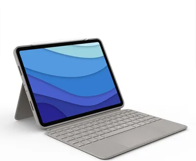 Produktbild von Logitech Combo Touch - Tastatur und Foliohülle - mit Trackpad - hintergrundbeleuchtet - Apple Smart connector - QWERTZ - Schweiz - Sand - für Apple 11-inch iPad Pro (1. Generation, 2. Generation, 3. Generation)