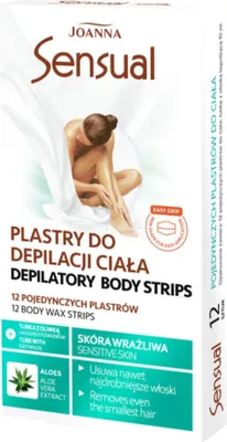 Zdjęcie produktu dla Joanna Sensual Plastry do depilacji ciała Aloes dla skóry wrażliwej