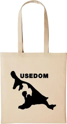 Produktbild von Huuraa Baumwollbeutel Usedom Geschenk Einkaufstasche Natural 10 Liter Baumwolle Usedom Accessoire