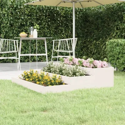 Produktbild von "2026 Promotion" Hochbeet - Pflanzkübel - Weiß 107x107x27 cm - Massivholz Kiefer - Beete CC28992