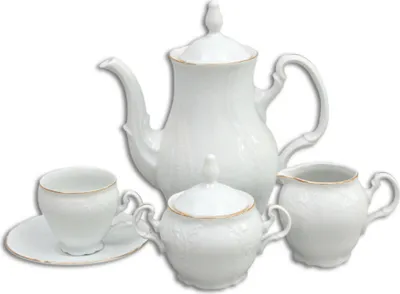Produktbild von Thun 1794 Bernadotte, Kaffeeservice, Goldstreifen, weiß, Thun