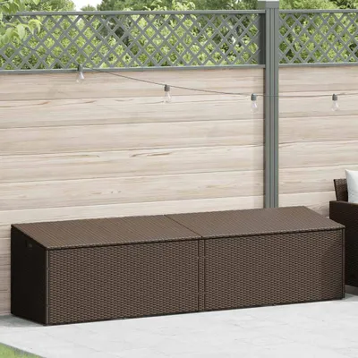 Immagine prodotto di Baule da Giardino Marrone 220x50x58 cm in Polyrattan