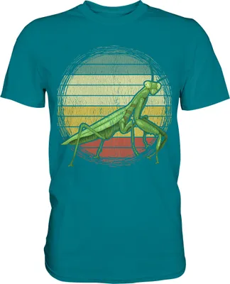 Produktbild von Gottesanbeterin Insekten T-Shirt – Diva Blue / S