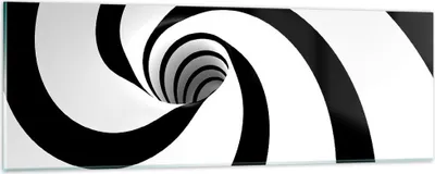 Produktbild von Bilder auf glas - Spirale Streifen Komposition - 90x30cm - Glasbilder - Wandbilder - Kunstdruck - zum Aufhängen bereit - Wanddekoration aus Glas - Glas Bilder - Wandbild auf Glas - GAB90x30-2649