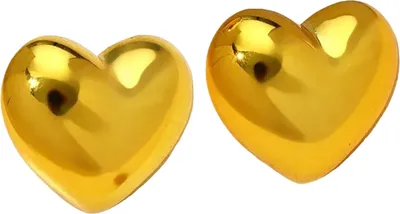Produktbild von AD-33383 Ohrringe - Herz in Gold KP33383