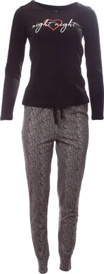 Produktbild von Damen Pyjama Schlafanzug 2-teilig mit Hose & Oberteil Night Night-L
