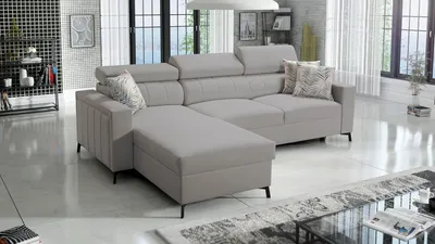 Produktbild von Ecksofa Bella I Maxi mit Schlaffunktion und Stauraum für Bettzeug für das Moderne Wohnzimmer Mono244