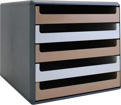 Produktbild von M&M Schubladenbox  karamell, vanille 30057677BE, DIN A4 mit 5 Schubladen