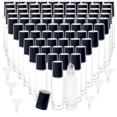 Produktbild von 100 Stück Glasrollerflaschen 10 ml für ätherische Öle