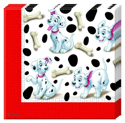 Image de 101 Dalmatien Serviettes en papier 2 plis 33×33 cm
