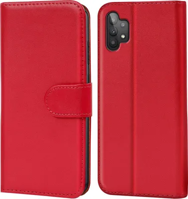 Produktbild von Conie Klapp Tasche für Samsung Galaxy A32 5G Kartenfach Rundumschutz Hülle in Rot