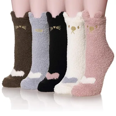 Produktbild von Kuschelsocken Damen 39-42 Flauschige Stoppersocken Winter Warm