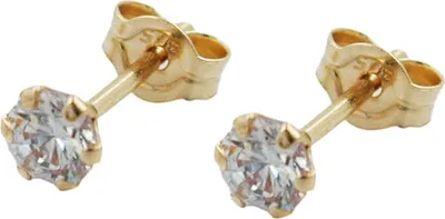 Produktbild von Ohrstecker Stecker mit Zirkonia 3mm 375 Gold Gelbgold Damen Goldohrstecker