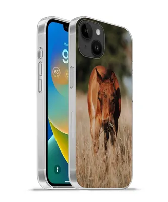 Produktbild von MuchoWow® Handyhülle Schutzhülle Hülle für Apple iPhone 14 Plus - Soft case Pferd - Sonne - Landschaft Silikon Softcase Handy Hülle - Abbildung