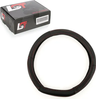 Produktbild von Lenkradbezug Ø 38x9 cm 15x3,5 Zoll anthrazit rot für KIA für HYUNDAI für DAEWOO