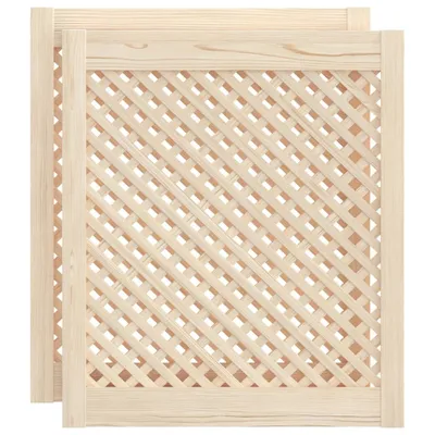Produktbild von vidaXL Schranktüren 2 Stk. Gitterdesign 59,5x69 cm Massivholz Kiefer