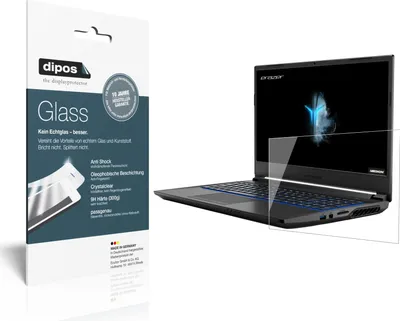 Produktbild von 2x Schutzfolie für Medion Erazer P15609 - Anti-Shock 9H Folie dipos Glass Kunststoffglas