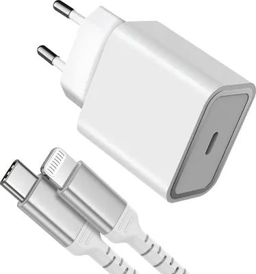 Immagine prodotto di Force Power, alimentatore da 30W Power Delivery + cavo USB-C / Lightning, bianco
