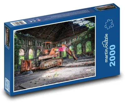 Zdjęcie produktu dla Puzzle 2000 Porzucona koparka w ruinach - martinpuzzle