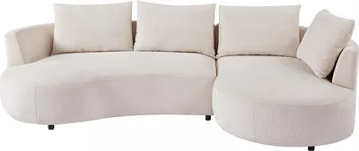 Produktbild von Ecksofa - Ecke rechts - Strukturstoff - Beige - LOUSADO