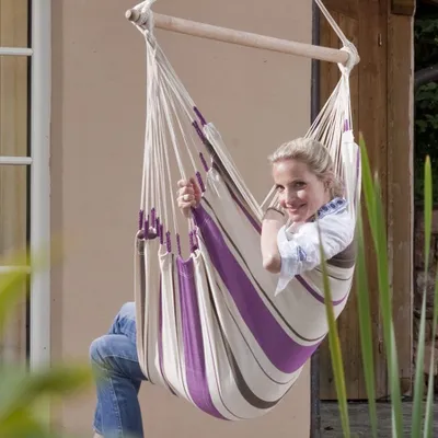 Zdjęcie produktu dla La Siesta – fotel wiszący Basic Caribena Kolor: fioletowy 21406174023-purple