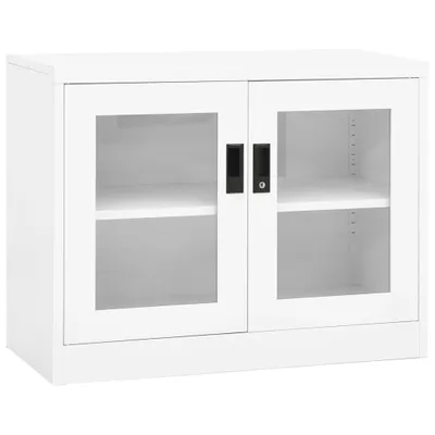 Produktbild von Büroschrank Weiß 90x40x70 cm Stahl
