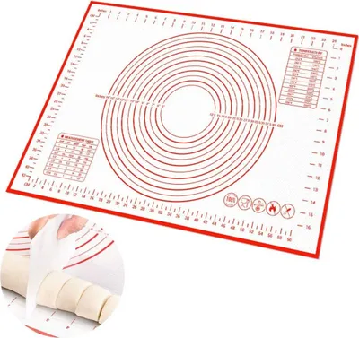 Produktbild von Podložky na pečenie na fondánové sušienky, podložka na pečenie, silikónová podložka na pečenie 70x50 cm, znovu použiteľná podložka na pečenie silikón, podložka na cesto do kuchyne, podložka na pečenie veľká