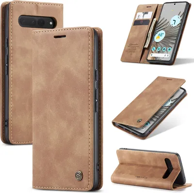 Immagine prodotto di Google Pixel 8 Custodia, Retro Custodia in Finto cuoio con funzione Stand Custodia protettiva per Google Pixel 8 Marrone