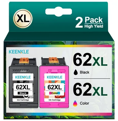 Tintenpatronen 62XL Multipack (2 Stück) für HP 62, Envy & OfficeJet