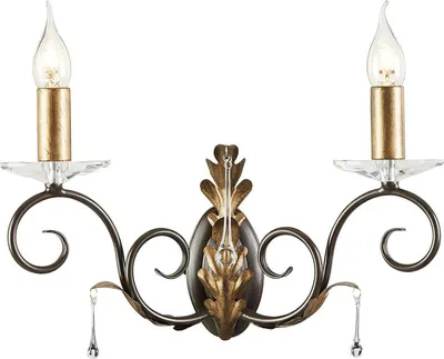 Produktbild von Elstead Amarilli Wandleuchte E14 2-fach Bronze-Goldfarbe,  UK