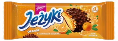 Zdjęcie produktu dla Jeżyki Pomarańczowe ciastka w czekoladzie deserowej 140g