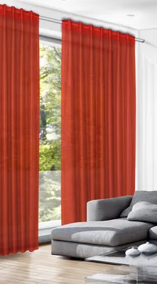 Produktbild von Fertigschal  verdeckte Schlaufen „Pepe“ -  Größe (HxB) 245x140cm  rot