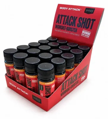 Produktbild von Body Attack Attack Shot- 20x 60 ml Wildberry
