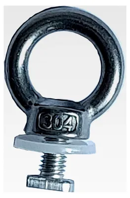 Produktbild von 6 Ringmuttern mit Hammerkopfschraube M6 aus Edelstahl für Pflanzenhalter im Gewächshaus