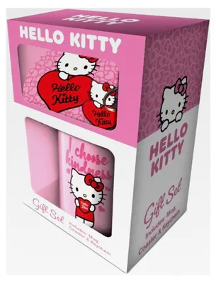 Produktbild von Hello Kitty My Heart Tasse, Untersetzer und Schlüsselanhänger Geschenk-Set