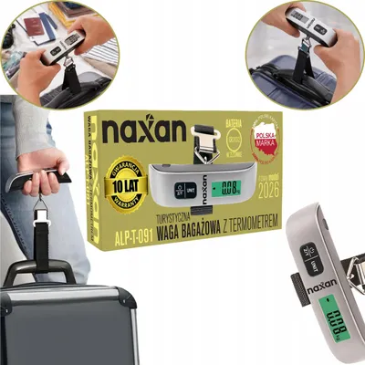 Immagine prodotto di Bilancia per bagagli Naxan Haken, da 10 g a 50 kg, con termometro ALP-T-091