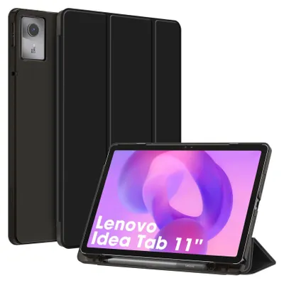 Produktbild von Fintie Hülle für Lenovo Idea Tab 11 Zoll 2025 (TB-336ZU/ TB-336FU) - Ultradünn Schutzhülle mit Translucent Rückseite Cover mit Auto Schlaf/Wach Funktion, Schwarz