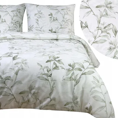 Produktbild von Darymex Baumwollelove Baumwollbettwäsche 140x200 Blätter Blumen Grün