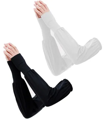 Produktbild von 2 Paar UV-Sonnenschutz-Armstulpen für Damen und Herren, UPF 50, kühlende Sport-Armstulpen für Fußball und Golf