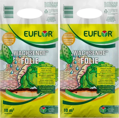 Produktbild von Euflor wachsende Folie 10 m² 7,15 m x 1,4 m UV-stabil 2 Stück