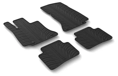 Immagine prodotto di Set di tappetini in gomma LAMPA compatibili con MERCEDES-BENZ Classe C Berlina (W206) – Anteriori + Posteriori