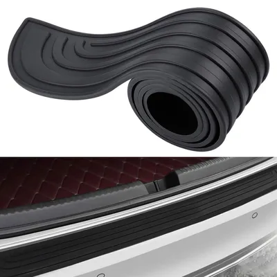 Produktbild von Stoßstangenschutz Gummi Selbstklebend Ladekantenschutz Kofferraum 90x8cm Schwarz