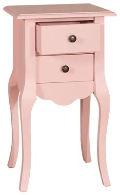 Produktbild von Casa Padrino Landhausstil Nachttisch Rosa 40 x 34 x H. 70 cm - Kleine Schlafzimmer Kommode mit 2 Schubladen