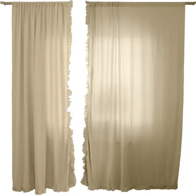 Obrázok produktu pre Záclona Záves Okenný S Volánom Do Obývačky Spálňa 150X250 Cm Svetlo Béžová