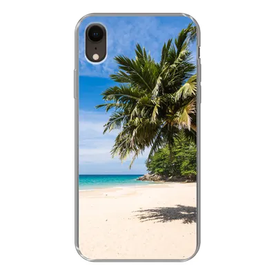 Produktbild von MuchoWow® Handyhülle Schutzhülle Hülle für iPhone XR Strand - Tropen - Meer Silikon Softcase Handy Hülle - Schutzdeckel