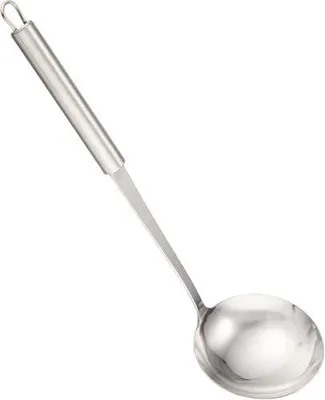 Zdjęcie produktu dla Łyżka do zupy ze stali nierdzewnej 35 5 cm srebrna elegancka