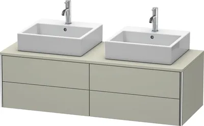 Produktbild von Waschtischunterbau XSQUARE 400x1400x548mm f 2 Be taupe seidenmatt taupe seidenmatt